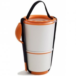 Šálek na jídlo Lunch Pot bílý oranžový