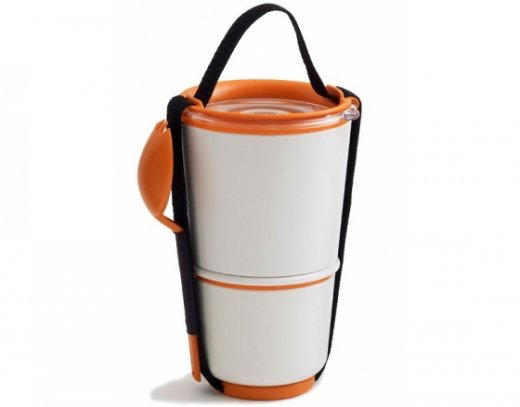 Šálek na jídlo Lunch Pot bílý oranžový