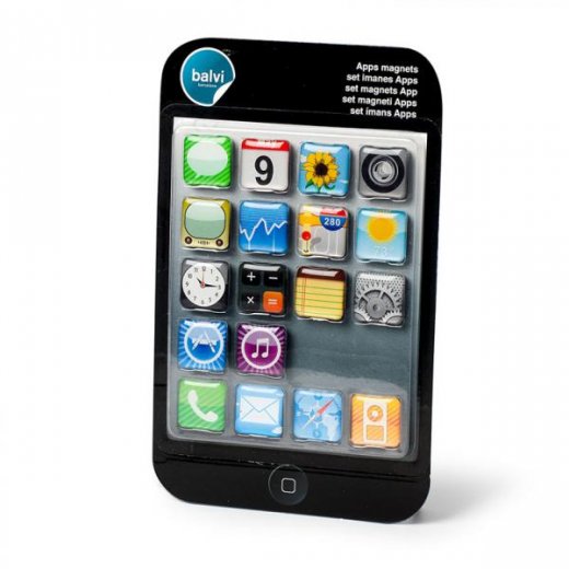 Sada magnetek BALVI Apps 18 ks