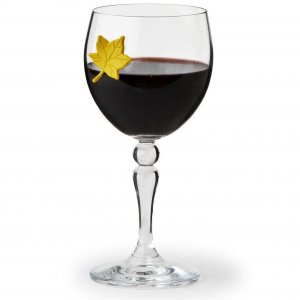 Značky na sklenice Qualy Leaf My Glass - 6 ks