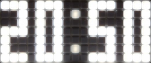 LED hodiny 58 x 24 cm - bílé