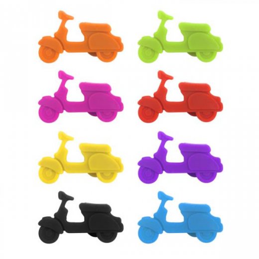 Značky na sklenice Balvi Scooter 8 ks