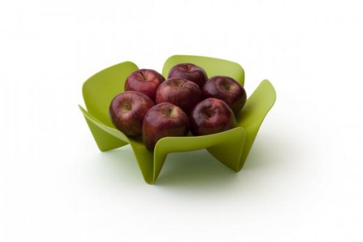 Mísa na ovoce Qualy Flower Fruit Tray - malá, zelená