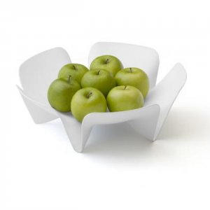 Mísa na ovoce Qualy Flower Fruit Tray - malá, bílá