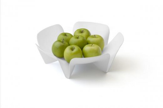 Mísa na ovoce Qualy Flower Fruit Tray - malá, bílá