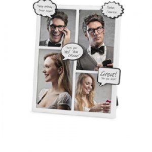 Fotorámeček s bublinami BALVI Comic Book - bílý