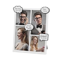 Fotorámeček s bublinami BALVI Comic Book - bílý