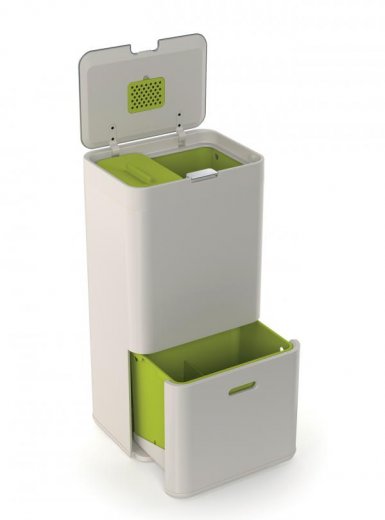 Koše na tříděný odpad JOSEPH JOSEPH IntelligentWaste™ Totem 60 - slonovinová