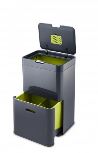 Koše na tříděný odpad JOSEPH JOSEPH IntelligentWaste™ Totem 48 - grafitově šedá
