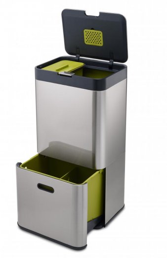 Koše na tříděný odpad JOSEPH JOSEPH IntelligentWaste™ Totem 60S - nerez