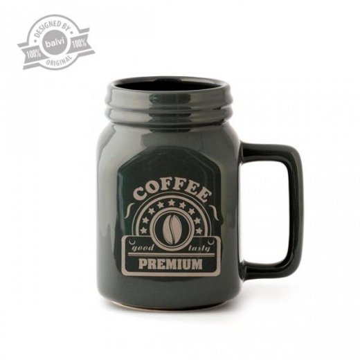 Hrnek BALVI Mason Mug, šedý