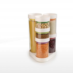Rotační stojan s dózami JOSEPH JOSEPH FoodStore™ Carousel, bílý