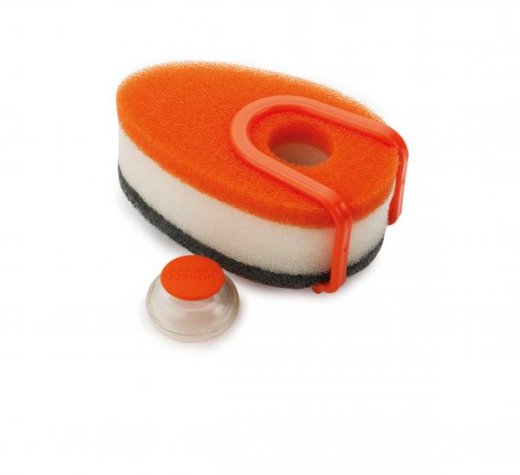 Sada hubek s dávkovačem saponátu JOSEPH JOSEPH Soapy-Sponge™- oranžová