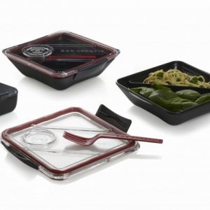 Lunch box BLACK BLUM Apetit, červený/černý