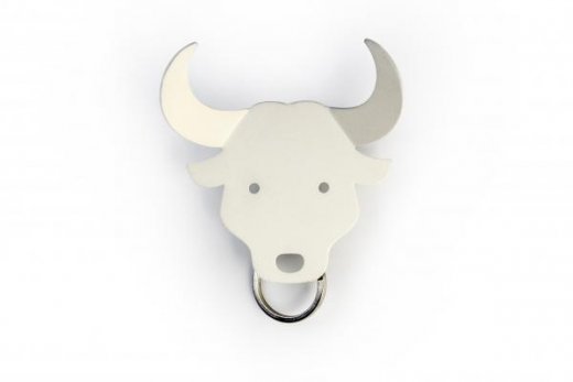Věšák na klíče QUALY Bull Key Holder - býk bílý