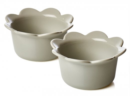 Porcelánové misky SAGAFORM Piccadilly malý kvítek, béžové, 2 ks