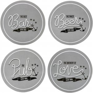 Podložky pod sklenice SAGAFORM Club Coasters, 4ks