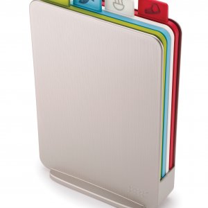 Stojan s deskami na krájení (30x20cm) JOSEPH JOSEPH Index™ Compact, stříbrný
