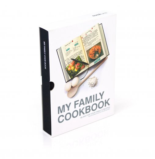 Kniha rodinných receptů SUCK UK My Family Cookbook, černá