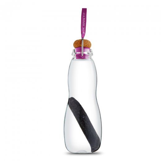 Filtrační láhev s binchotanom BLACK-BLUM Eau Good Glass, 600ml, s fialovou značkou