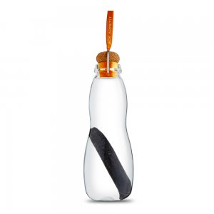 Filtrační lahev s binchotanem BLACK-BLUM Eau Good Glass, 600ml, s oranžovou značkou