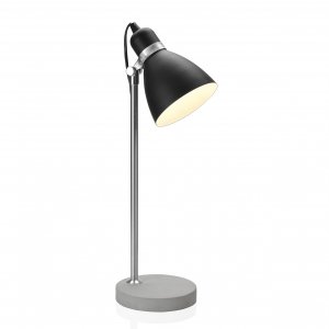 Stylová stolová lampa s betonovým podstavcem ANDREA HOUSE, černá