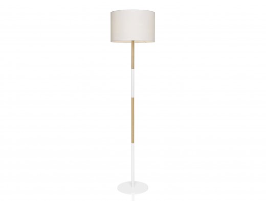 Stojanová lampa, (160 cm.) bílá/dřevo ANDREA HOUSE