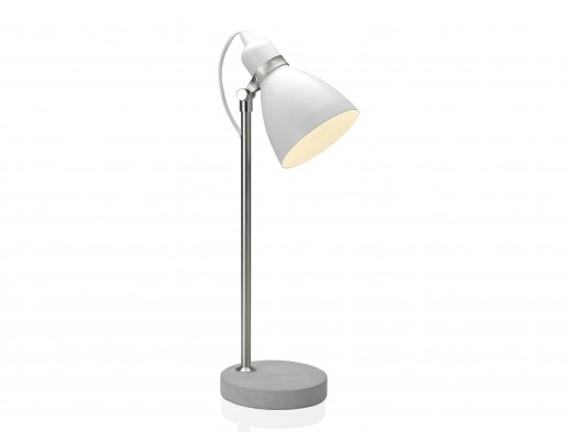 Stylová stolová lampa ANDREA HOUSE s betonovým podstavcem, bílá