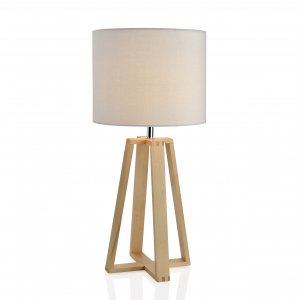Stolová lampa s dřevěným podstavcem ANDREA HOUSE