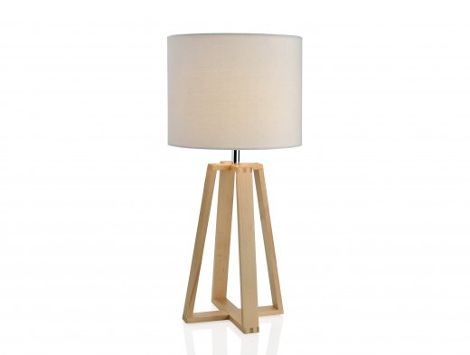 Stolová lampa s dřevěným podstavcem ANDREA HOUSE