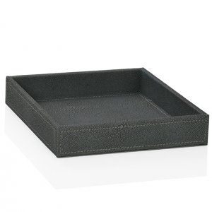 Podnos shagreen, (18,2x18,2cm) šedý ANDREA HOUSE