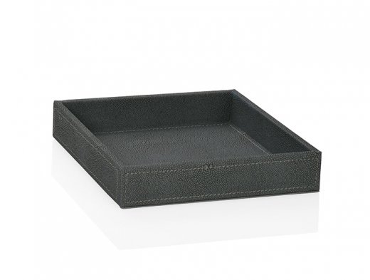 Podnos shagreen, (18,2x18,2cm) šedý ANDREA HOUSE