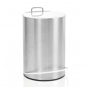 Odpadkový koš, 5L, nerez/bílý ANDREA HOUSE