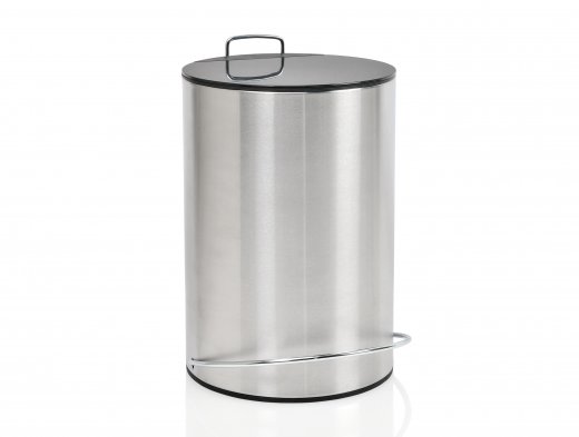 Odpadkový koš, 5L, nerez/černý, ANDREA HOUSE