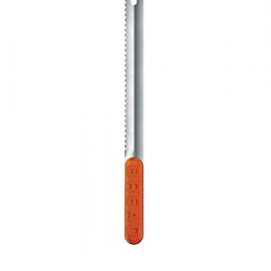 Pilkový nůž na chléb a pečivo, 23cm, VICE VERSA Pointless, červený