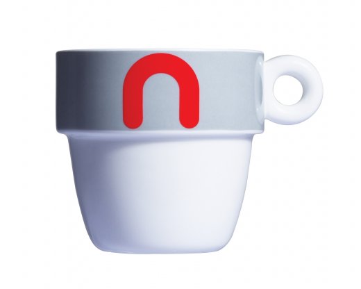 Vtipný porcelánový hrnek VICE VERSA Mayday Mug, šedý