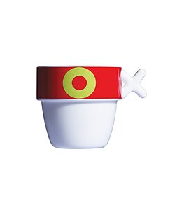 Vtipný porcelánový hrnek VICE VERSA Mayday Mug, červený