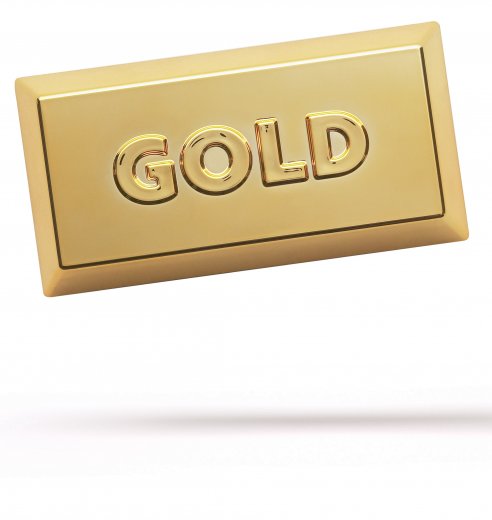 Digitální váha s miskou ve tvaru zlaté cihly VICE VERSA Gold