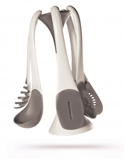 Magnetický stojan s kuchyňskými nástroji VICE VERSA Attraction, šedý