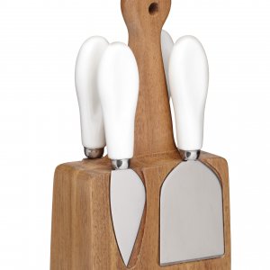 Nože na sýr s magnetickým stojanem (akácie) KITCHEN CRAFT Artesa