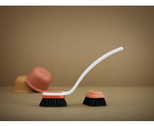 Kartáč na nádobí s vyměnitelnou hlavicí STELTON RIG-TIG - oranžová