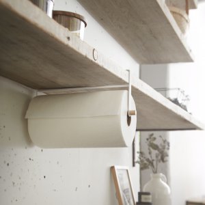 Závěsný držák na utěrky Yamazaki Tosca Under Shelf Towel Holder, bílý