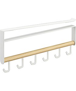 Háčková věšák na kuchyňské nástroje / utěrky pod polici Yamazaki Tosca Under Shelf Tool Hook, bílý