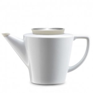 Porcelánová čajová konvice 1 l, bílá/khaki VIVA SCANDINAVIA Anytime