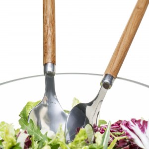 Salátové servírovací nástroje SAGAFORM Oval Oak Utensils (dub, nerez)