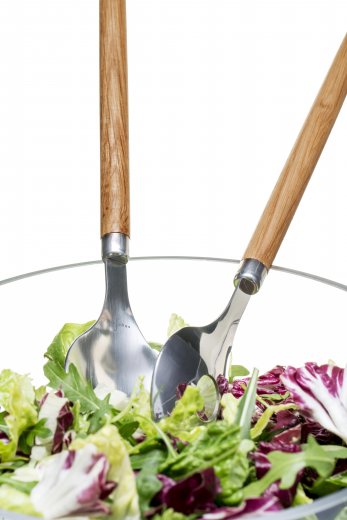 Salátové servírovací nástroje SAGAFORM Oval Oak Utensils (dub, nerez)