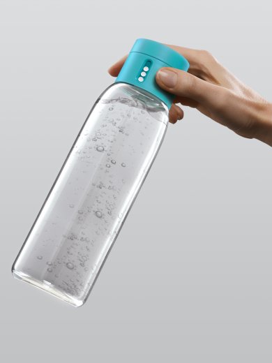 Lahev s počítadlem pitného režimu JOSEPH JOSEPH Dot, 600 ml., tyrkysová