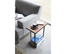 Stolek se stojanem na časopisy Yamazaki Tower Magazine Rack & Table - černý