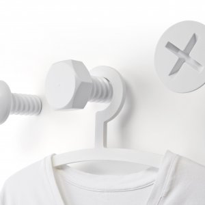 Věšáky QUALY Screw Collection - bílá