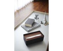 Zásobník na papírové ubrousky (kov, dřevo) Yamazaki Rin Box, černý